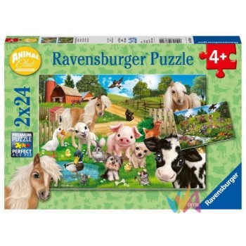 PUZZLE 2X24 PZ ANIMAL CLUB