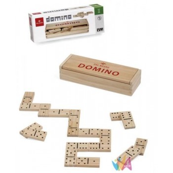 DOMINO IN LEGNO CON SCATOLA