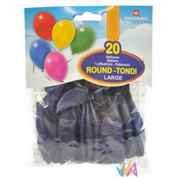 BUSTA 20 PALLONCINI LARGE BLU