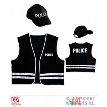 POLIZIOTTO (GILET, CAPPELLINO)