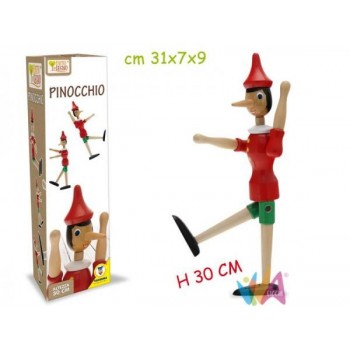 PINOCCHIO IN LEGNO H. 30 CM