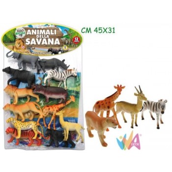 ANIMALI SAVANA RIGIDI 12 PZ...