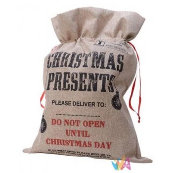 JUTE GIFTBAG CHRISTMAS...