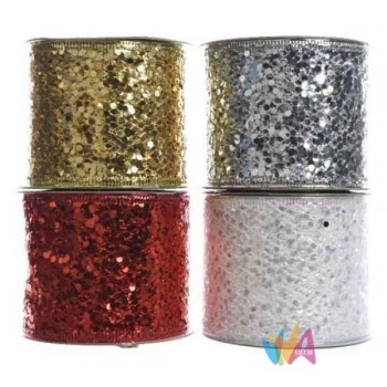 MESH NASTRO W GLITTER 4COL...