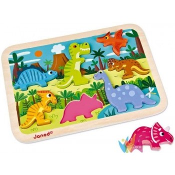 Janod- Dinosauri Puzzle di...