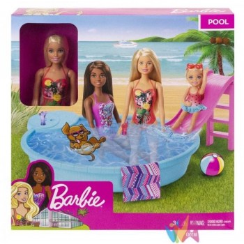 PISCINA DI BARBIE CON DOLL...