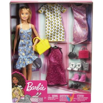 Mattel Barbie Bambola con 4...