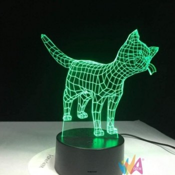 Lampada Led 3D Gatto con...