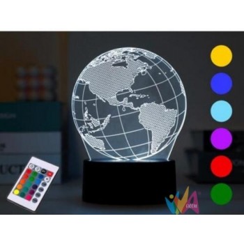 Lampada Led 3D Mondo con...