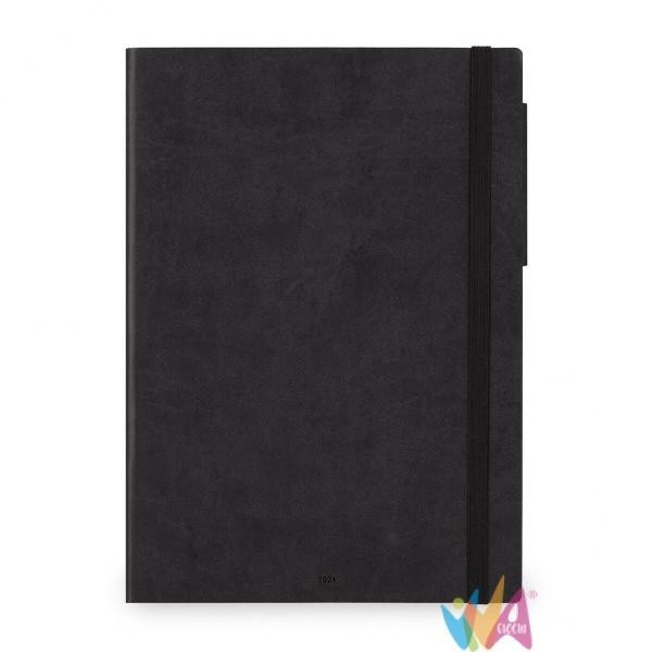 Agenda 12 Mesi Settimanale - Maxi - 2024 Black