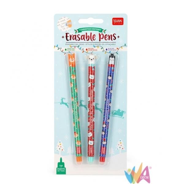 Legami Set di 3 Penne Gel Cancellabili - Erasable Pen