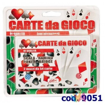 2 MAZZI DA 54 CARTE DA...